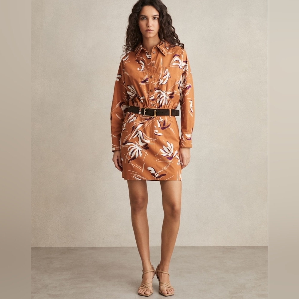NWT REISS | $335 Valia Cotton Shirt Dress